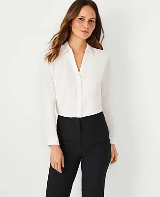 Ann Taylor Petite Essential Shirt in Satin sold by Ann Taylor product image thumbnail 2