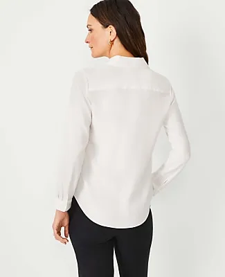 Ann Taylor Petite Essential Shirt in Satin sold by Ann Taylor product image thumbnail 3