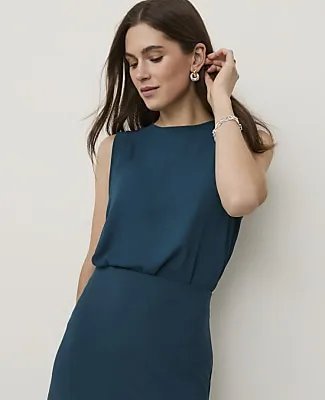 Ann Taylor Petite Mixed Media Shell Top sold by Ann Taylor