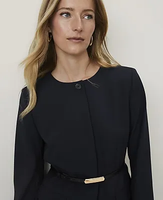 Ann Taylor Belted Split Hem Jacket sold by Ann Taylor product image thumbnail 3
