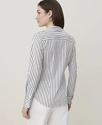 Ann Taylor Striped Perfect Shirt sold by Ann Taylor product image thumbnail 2