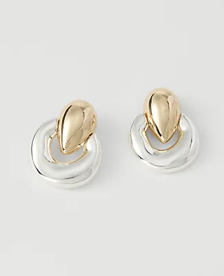 Ann Taylor Metal Hoop Drop Earrings sold by Ann Taylor