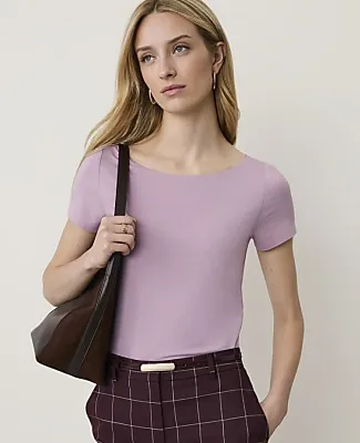 Ann Taylor Scoop Neck Sleeve Tee sold by Ann Taylor