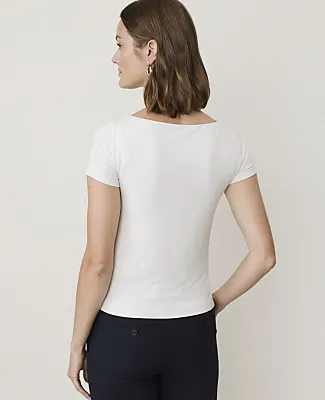 Ann Taylor Scoop Neck Sleeve Tee sold by Ann Taylor product image thumbnail 2