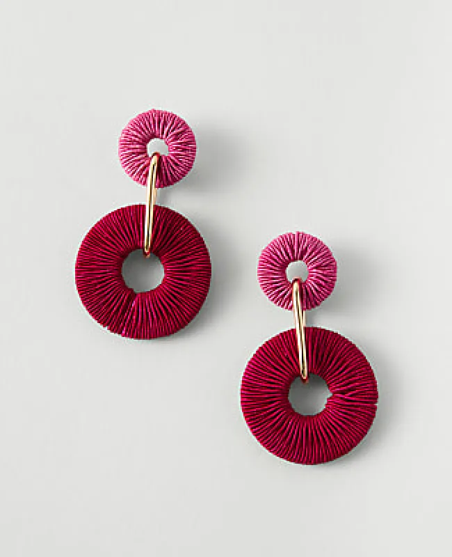 Ann Taylor Double Circle Threaded Drop Earrings made by Ann Taylor