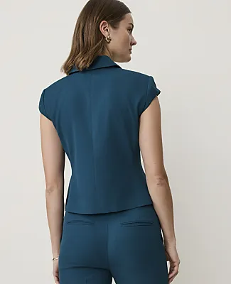 Ann Taylor The Petite Short Double Breasted Vest sold by Ann Taylor product image thumbnail 2
