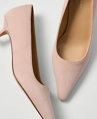 Ann Taylor Suede Nip Toe Kitten Heel Pump sold by Ann Taylor product image thumbnail 2