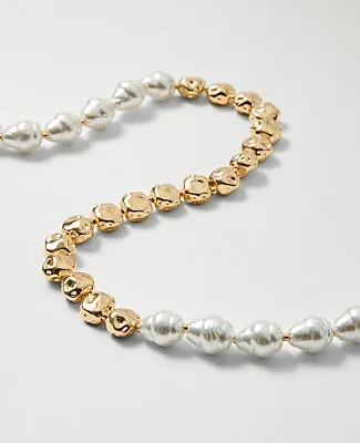 Ann Taylor Mixed Pearl and Metal Necklace sold by Ann Taylor product image thumbnail 2