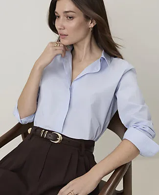 Ann Taylor Petite Satin Modern Shirt sold by Ann Taylor product image thumbnail 3