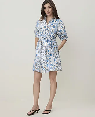 Ann Taylor Weekend Paisley Collared Shirtdress sold by Ann Taylor
