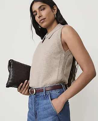 Ann Taylor Collared Sweater Vest sold by Ann Taylor