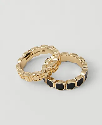 Ann Taylor Metal Stone Ring Set sold by Ann Taylor
