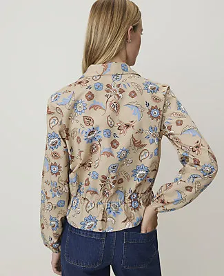Ann Taylor Weekend Floral Tie Waist Blouse sold by Ann Taylor product image thumbnail 2