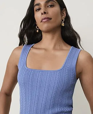 Ann Taylor Mixed Stitch Sweater Shell Top sold by Ann Taylor product image thumbnail 3