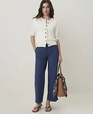 Ann Taylor Petite Weekend Wide-Leg Ankle Pant sold by Ann Taylor