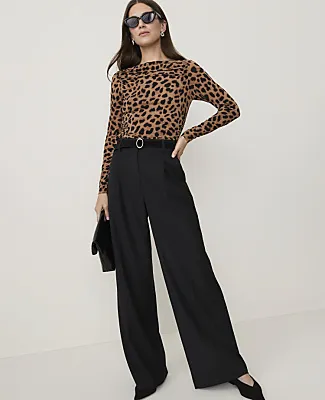 Ann Taylor The Petite Pleated Wide-Leg Pant sold by Ann Taylor