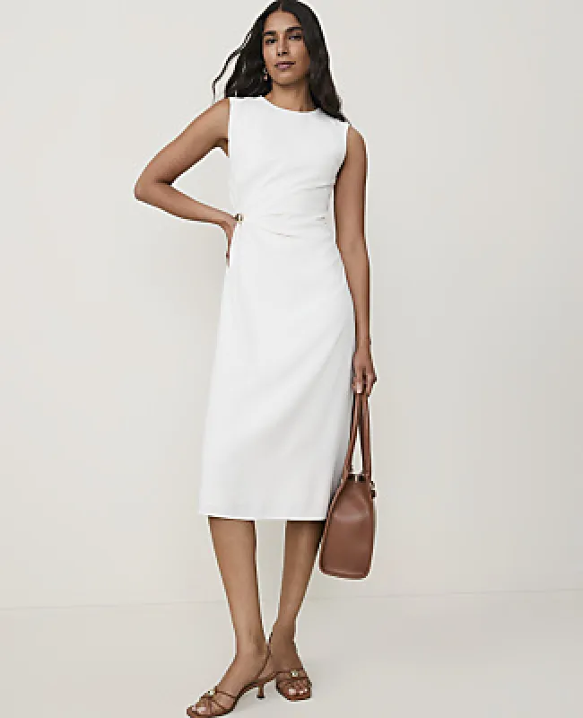 Ann Taylor Crew Neck Twist Sheath Dress made by Ann Taylor