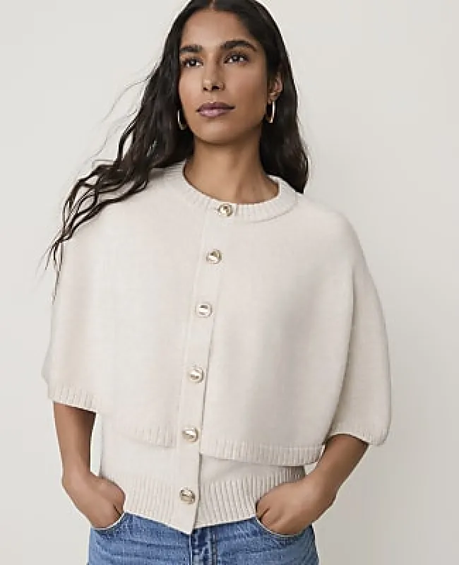Ann Taylor Short Sleeve Capelet Cardigan made by Ann Taylor