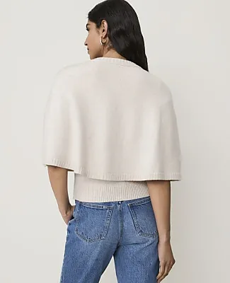 Ann Taylor Short Sleeve Capelet Cardigan sold by Ann Taylor product image thumbnail 2