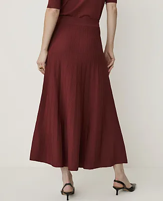 Ann Taylor Pleated Button Midi Skirt sold by Ann Taylor product image thumbnail 3