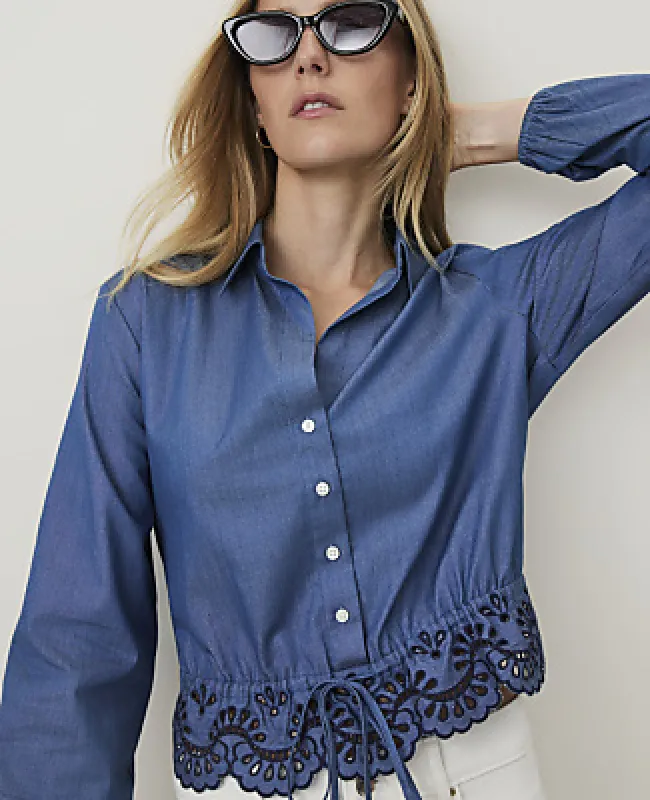 Ann Taylor Weekend Tie Waist Blouse made by Ann Taylor