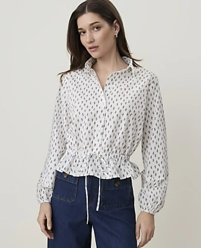 Ann Taylor Weekend Floral Tie Waist Blouse made by Ann Taylor