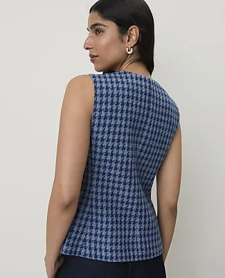 Ann Taylor The Petite Cutaway Vest in Tweed sold by Ann Taylor product image thumbnail 2