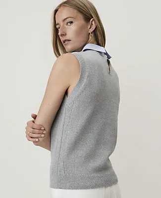 Ann Taylor Weekend Collared Sweater Vest sold by Ann Taylor product image thumbnail 2