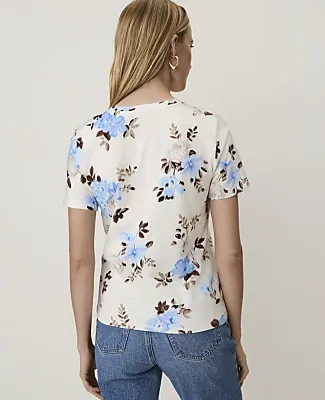 Ann Taylor Petite Floral Crew Neck Tee sold by Ann Taylor product image thumbnail 2
