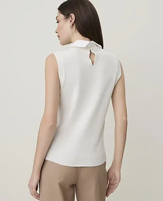 Ann Taylor Weekend Collared Sweater Vest sold by Ann Taylor product image thumbnail 2