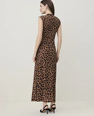 Ann Taylor Animal Print Mock Neck Midi Dress sold by Ann Taylor product image thumbnail 2