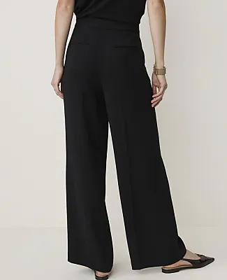Ann Taylor The Petite Side Zip Wide-Leg Pant in Fluid Crepe sold by Ann Taylor product image thumbnail 3