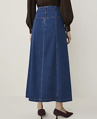 Ann Taylor Horsebit Full Denim Skirt sold by Ann Taylor product image thumbnail 3