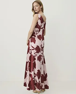 Ann Taylor Floral Cowl Neck Midi Dress sold by Ann Taylor product image thumbnail 2