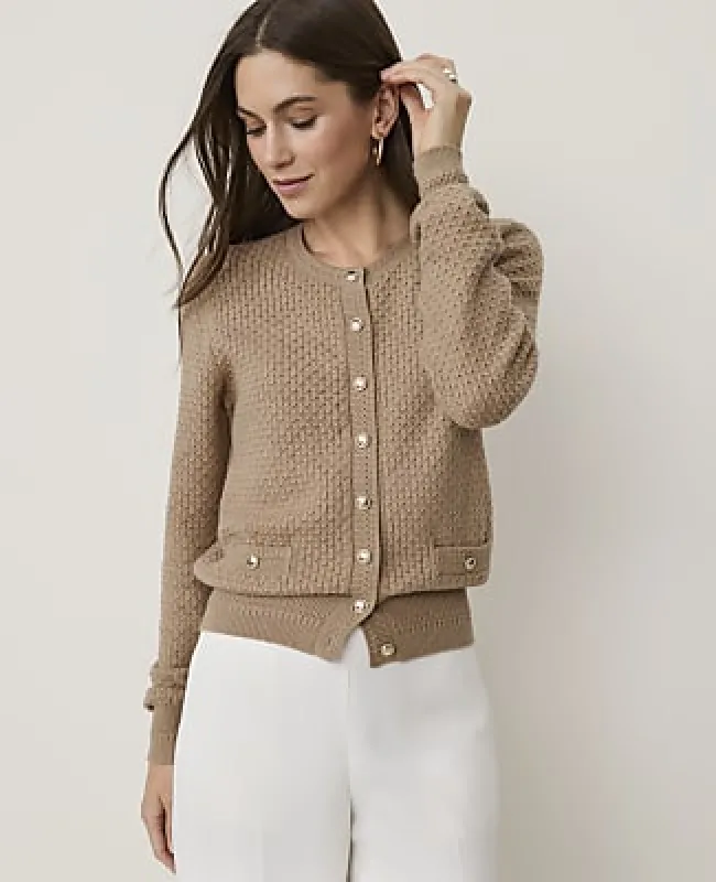 Ann Taylor Pointelle Stitch Cardigan made by Ann Taylor
