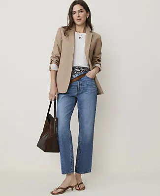 Ann Taylor Petite Weekend Roll Sleeve Blazer sold by Ann Taylor product image thumbnail 2