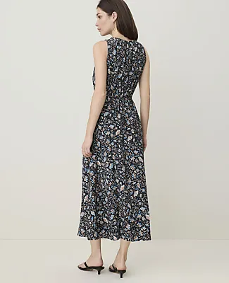 Ann Taylor Weekend Floral Gathered Midi Dress sold by Ann Taylor product image thumbnail 2