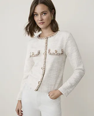Ann Taylor Metallic Tweed Jacket sold by Ann Taylor