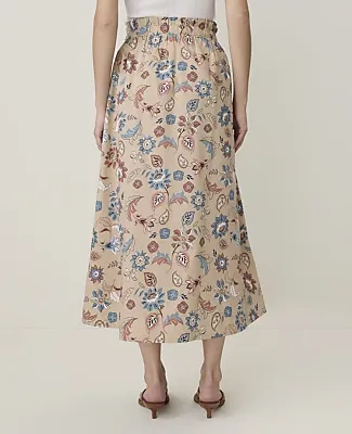 Ann Taylor Petite Weekend Floral Paperbag Midi Skirt sold by Ann Taylor product image thumbnail 3