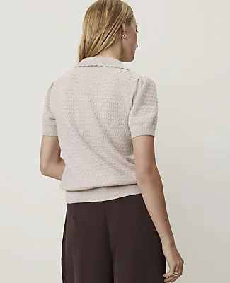 Ann Taylor Short Sleeve Sailor Collar Cardigan sold by Ann Taylor product image thumbnail 2