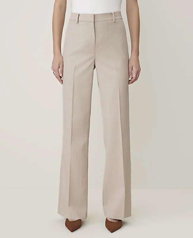 Ann Taylor The Flare Trouser in Windowpane — Curvy Fit made by Ann Taylor
