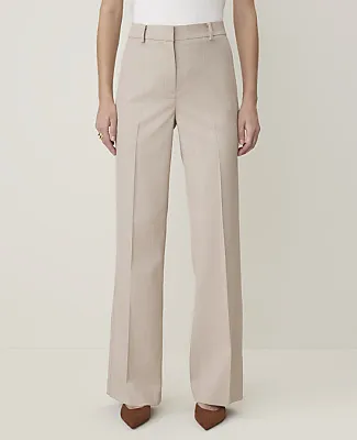 Ann Taylor The Flare Trouser in Windowpane — Curvy Fit sold by Ann Taylor