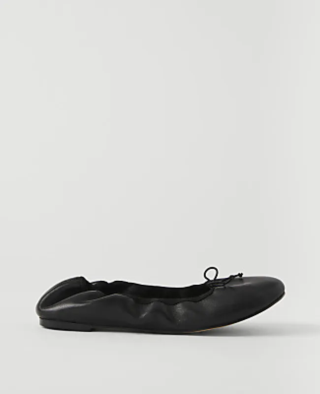 Ann Taylor Weekend Leather Bow Ballet Flat made by Ann Taylor