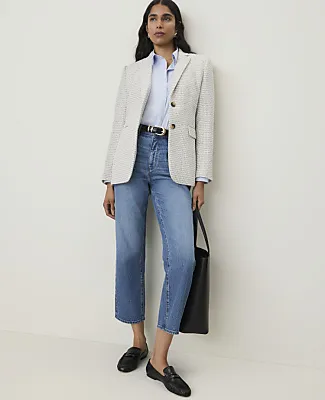 Ann Taylor The Greenwich Blazer in Tweed sold by Ann Taylor product image thumbnail 3