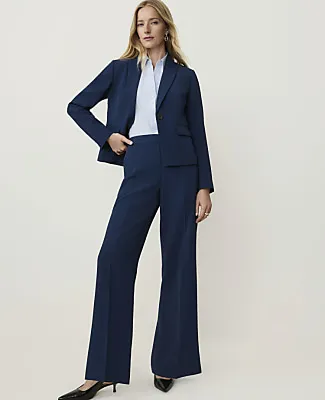 Ann Taylor The Shorter Single Button Blazer in Fluid Crepe sold by Ann Taylor