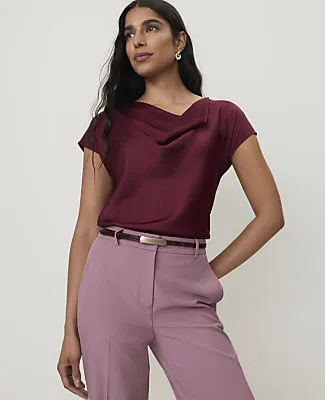 Ann Taylor Satin Cowl Neck Top sold by Ann Taylor