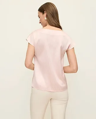 Ann Taylor Petite Geo Satin Cowl Neck Top sold by Ann Taylor product image thumbnail 2