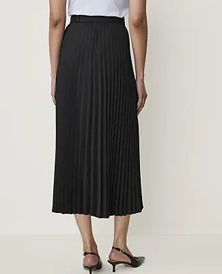 Ann Taylor Petite Belted Pleated Midi Skirt sold by Ann Taylor product image thumbnail 3