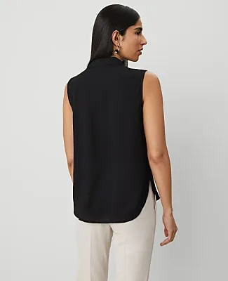 Ann Taylor Shirred Sleeveless Shirt sold by Ann Taylor product image thumbnail 2