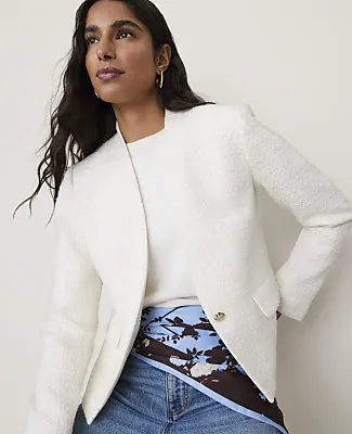 Ann Taylor The Single Button Collarless Blazer sold by Ann Taylor product image thumbnail 3